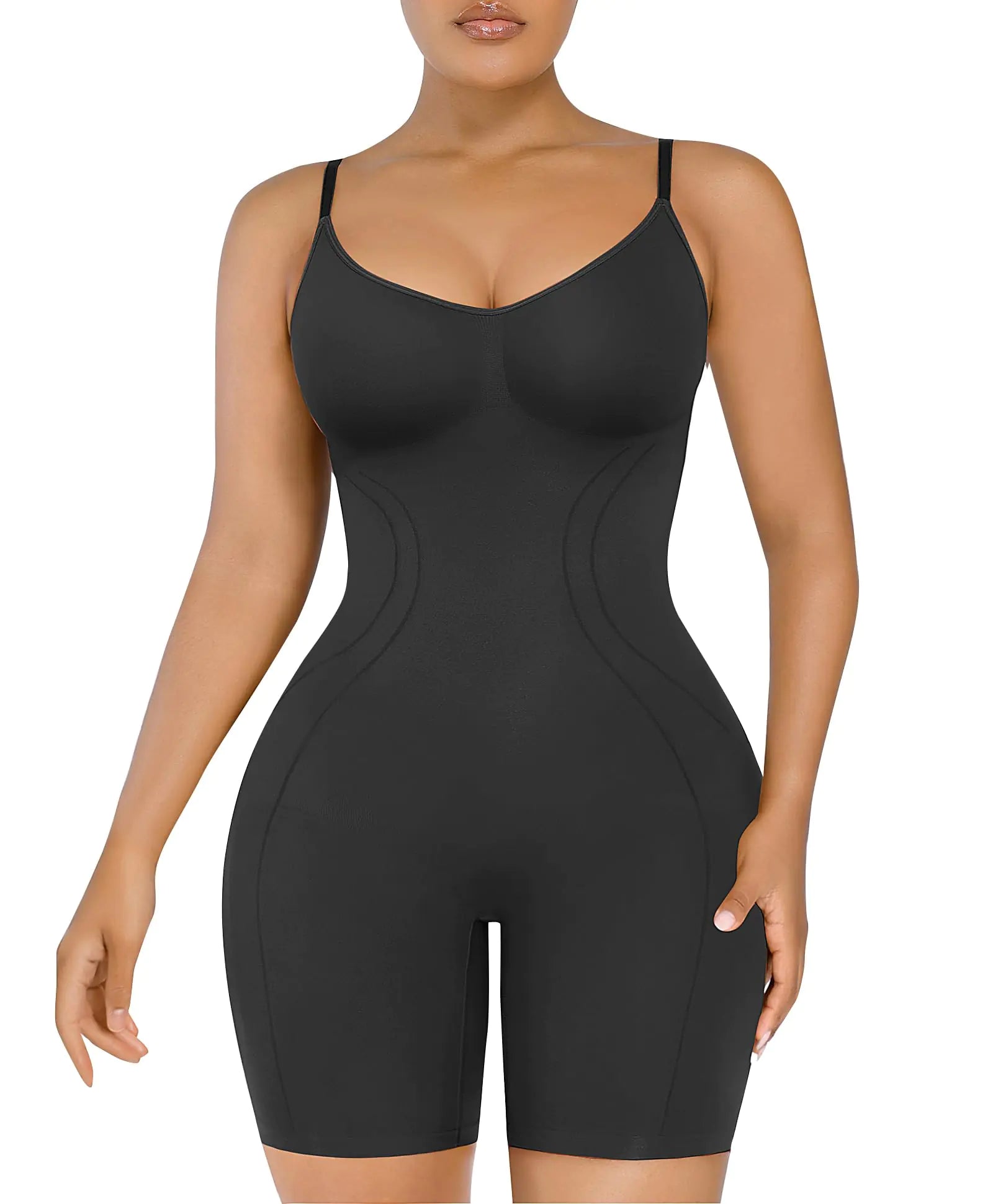 SHAPELLX Shapewear for Women Tummy Control Shapewear Compression Seamless Body Shaper Bodysuit Shapewear Thigh Slim