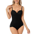 Littleforbig Shapewear for Women Tummy Control Full Body Shaper Elasticity Slimmer Black Tulle Shapewear Seamless Camisole Bodysuits 3XL